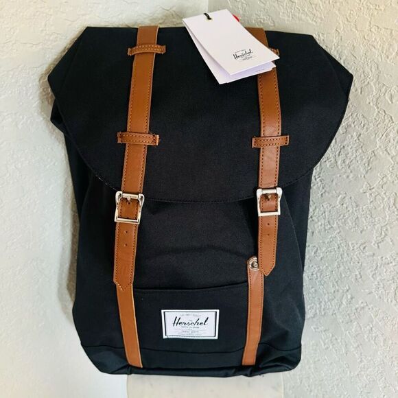 Herschel Supply Co. "Retreat' Little America Backpack,‎ Black\Brown NWT - Picture 15 of 16